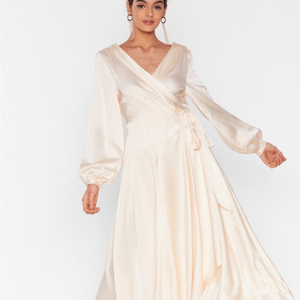 Nasty Gal Pink Satin Maxi Dress - Picture 11 of 11